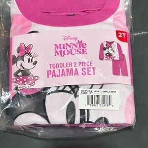 Disney Minnie Mouse Pink and White Pajama Set 2T